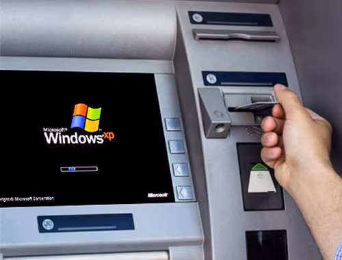 ATM chạy Windows XP trước mối lo mã độc tống tiền