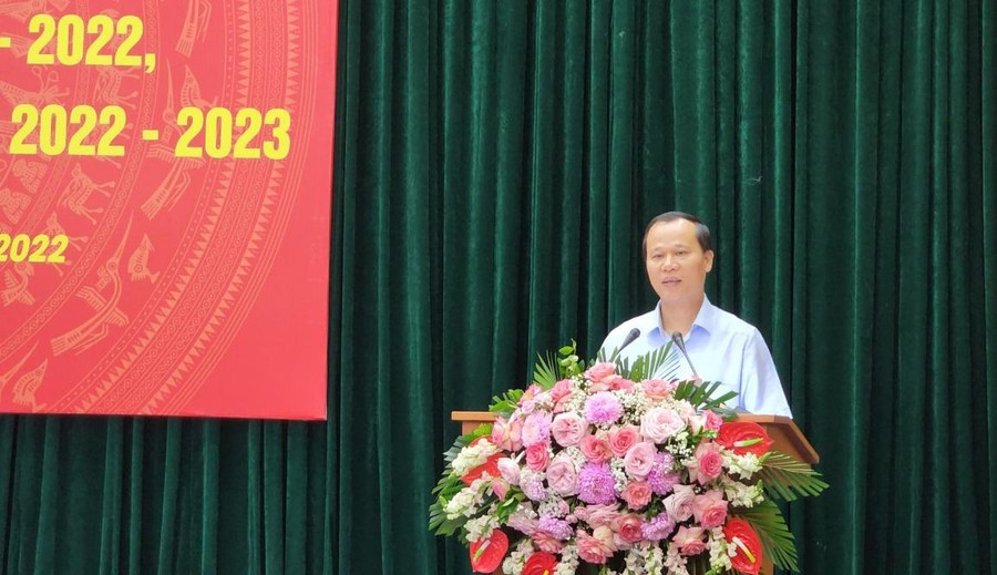 Ông Mai Sơn - Phó Chủ tịch Thường trực UBND tỉnh Bắc Giang ghi nhận và đánh giá cao kết quả ngành GD&ĐT tỉnh đạt được trong năm học 2021 -2022. Ông Mai Sơn - Phó Chủ tịch Thường trực UBND tỉnh Bắc Giang ghi nhận và đánh giá cao kết quả ngành GD&ĐT tỉnh đạt được trong năm học 2021 -2022.