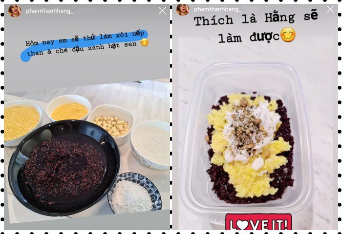 Tự khoái chí với thành quả bếp núc của mình, Thanh Hằng tin rằng khi bản thân mình thích thì sẽ làm được.