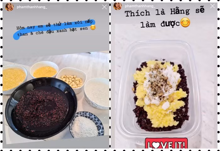 Tự khoái chí với thành quả bếp núc của mình, Thanh Hằng tin rằng khi bản thân mình thích thì sẽ làm được.