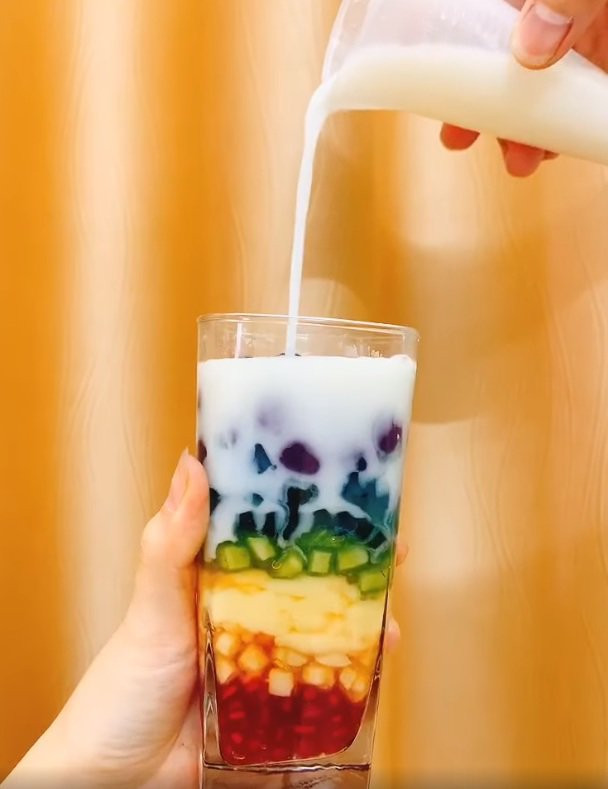 Cách nấu chè sương sa hạt lựu 7 sắc cầu vồng mát lạnh ngày nắng nóng ảnh 12