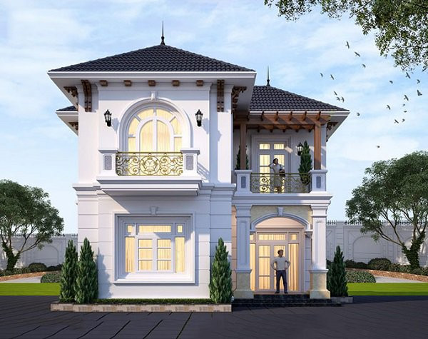 Màu trắng là tông màu chủ đạo trong lối thiết kế đại đa số biệt thự tân cổ điển hiện nay. Màu trắng là tông màu chủ đạo trong lối thiết kế đại đa số biệt thự tân cổ điển hiện nay.