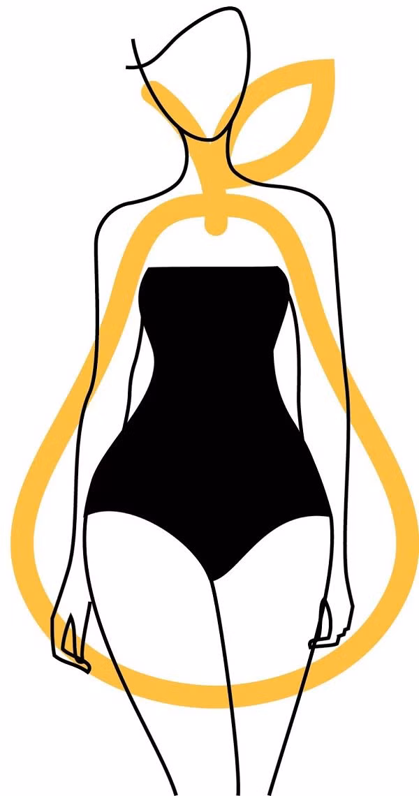 Những quý cô có dáng hình quả lê sẽ có phần vai nhỏ, trong khi vòng 3 lại lớn và đầy đặn.