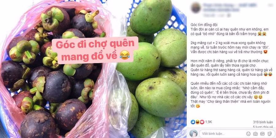 "Góc đi chợ quên mang đồ về".