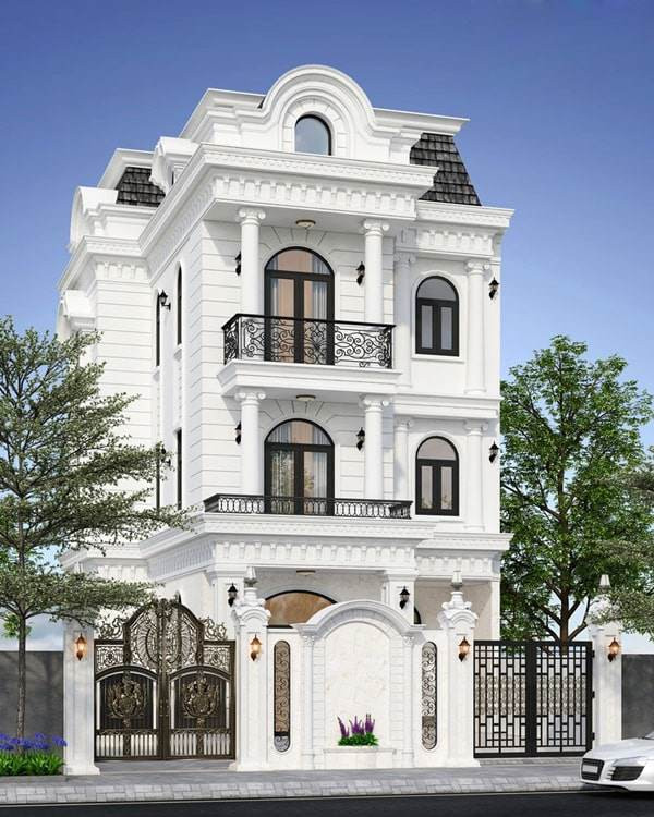 Phong cách tân cổ điển thường gắn liền với tông trắng chủ đạo. Phong cách tân cổ điển thường gắn liền với tông trắng chủ đạo.