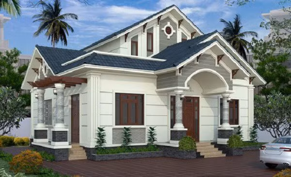 Với nhà cấp 4, gia chủ có thể lựa chọn nhiều loại mái khác nhau từ mái thái đến mái bằng.