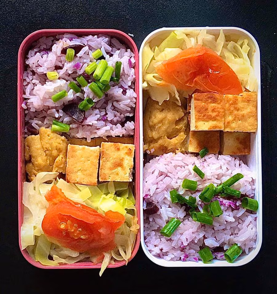 Du học nhưng vẫn chăm chỉ mang cơm đến trường, 9X khoe cơm chay đủ màu sắc chỉ 40k - 3