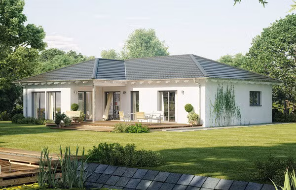 Khoảng xanh luôn đi liền với những mẫu nhà cấp 4.