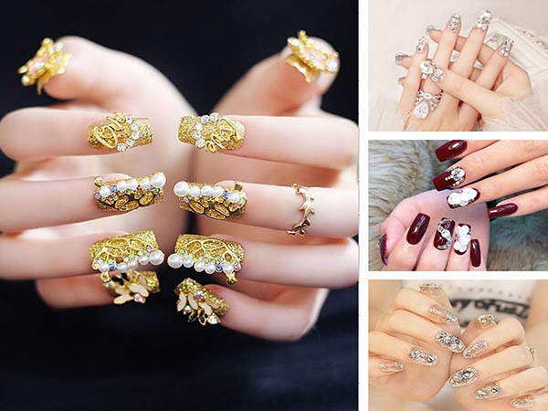Những mẫu nail cô dâu xinh đẹp giúp bạn trở nên lung linh hơn trong ngày cưới - 8