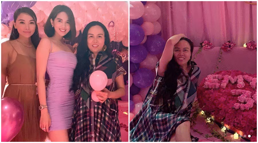 Để tìm ra một vài khoảnh khắc lộ bụng rõ nhất của Phượng Chanel, có lẽ là khi cô xuất hiện tại tiệc sinh nhật của Ngọc Trinh. Tuy nhiên thời điểm diện mẫu váy suông kẻ ô điệu đà này, nhiều người lại cho rằng Phượng Chanel đang tăng cân mà thôi.