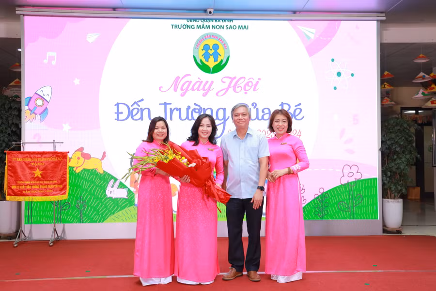 Trường Mầm non Sao Mai hân hoan chào đón năm học mới.