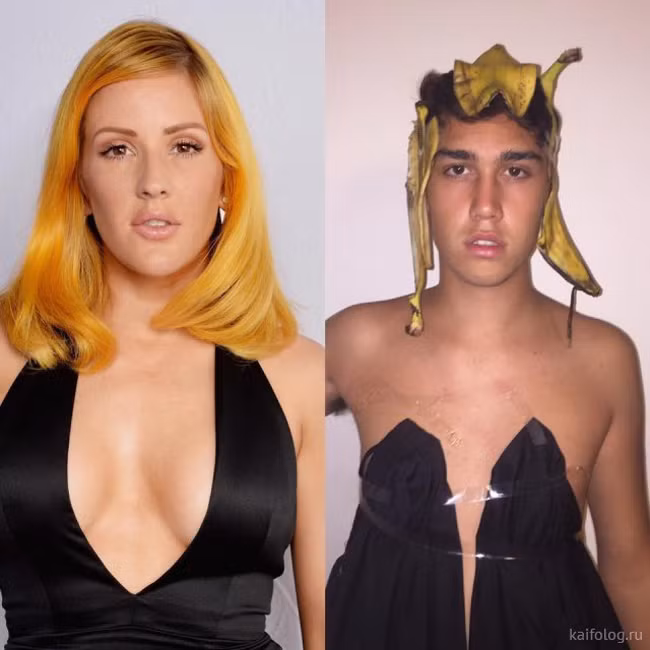 Mái tóc, bộ váy không bao giờ ai "đụng hàng" được luôn nhé.