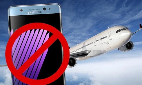 Galaxy Note 7 bị nhiều hãng hàng không "cấm bay"