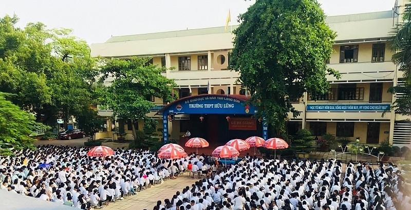 Quang cảnh Trường THPT Hữu Lũng. Ảnh NVCC.