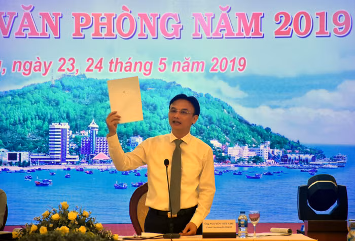 TS Nguyễn Viết Lộc – Chánh Văn phòng Bộ GD&ĐT phát biểu tại Hội nghị