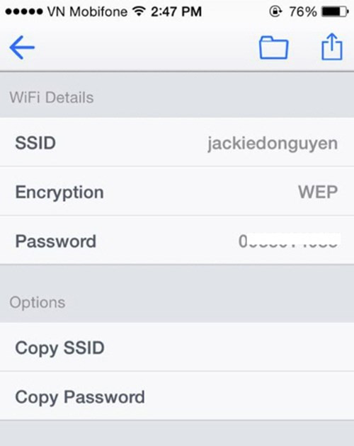 Kết nối Wi-Fi nhanh bằng mã QR Code