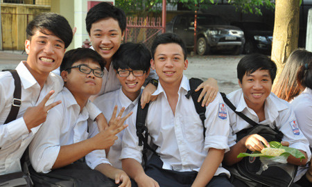 Thí sinh tự tin trước giờ thi tốt nghiệp THPT 2014