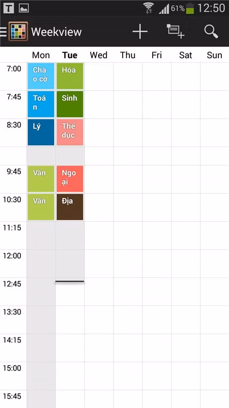 Quản lý thời khóa biểu trên điện thoại di động ảnh 1