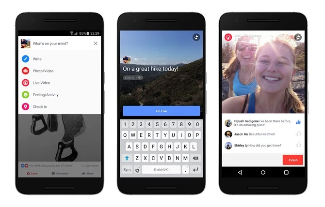 Facebook cho phép xem video trực tiếp trên Android