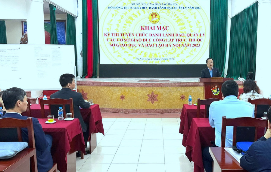 Sở GD&amp;ĐT Hà Nội khai mạc kỳ thi tuyển dụng hiệu trưởng, phó hiệu trưởng.