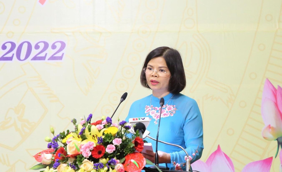 Chủ tịch UBND tỉnh Bắc Ninh Nguyễn Hương Giang phát biểu tại Lễ kỷ niệm. Chủ tịch UBND tỉnh Bắc Ninh Nguyễn Hương Giang phát biểu tại Lễ kỷ niệm.