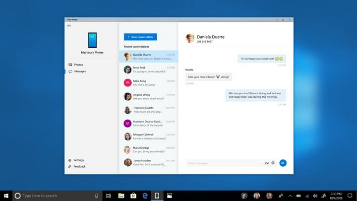 Người dùng Android sắp có thể gửi tin nhắn SMS ngay từ Windows 10