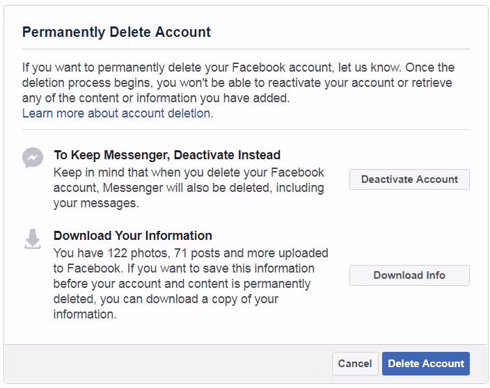 Cách xóa vĩnh viễn tài khoản Facebook