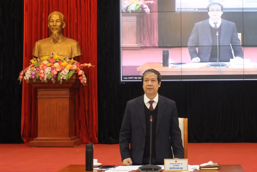 Bộ trưởng Nguyễn Kim Sơn phát biểu tại hội nghị