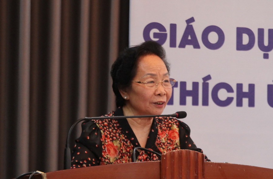 Nguyên Phó Chủ tịch nước Nguyễn Thị Doan phát biểu tại hội thảo Nguyên Phó Chủ tịch nước Nguyễn Thị Doan phát biểu tại hội thảo