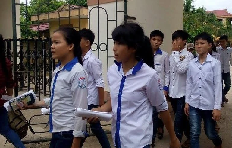 Thí sinh dự thi vào lớp 10 THPT năm học 2015 -2016 tại Thanh Hóa. 