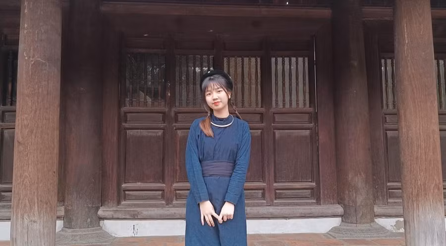 Phạm Đặng Mai Hương – nữ sinh người dân tộc Tày tân sinh viên ĐH Bách Khoa Hà Nội. Ảnh NV.