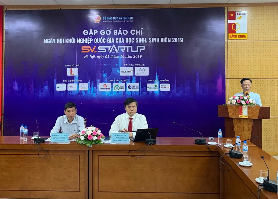 Họp báo thông tin về Ngày hội khởi nghiệp quốc gia của học sinh, sinh viên 2019.