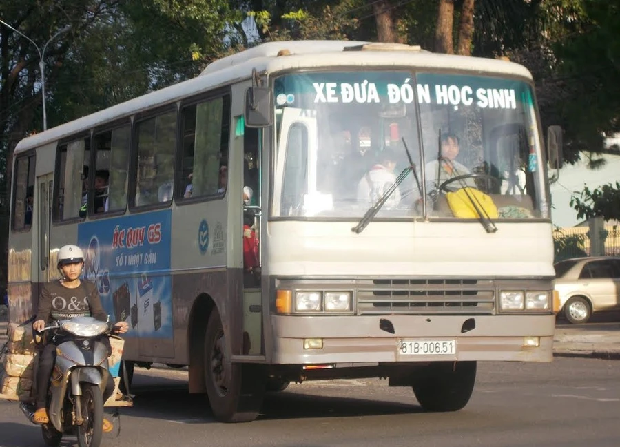  Xe đưa đón học sinh trên địa bàn TP Pleiku.