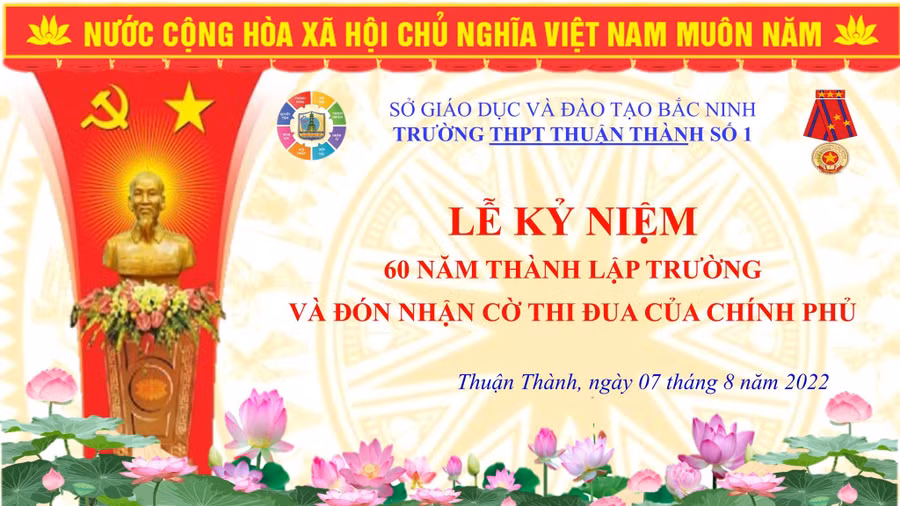 Trường THPT Thuận Thành số 1 hướng đến kỷ niệm 60 năm thành lập trường.
