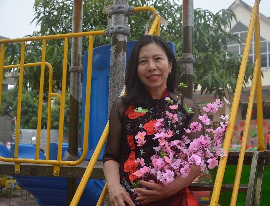 Bùi Thị Hương – Hiệu trưởng Trường Mầm non xã Quang Lộc (huyện Can Lộc, tỉnh Hà Tĩnh). Ảnh Ngô Chuyên.