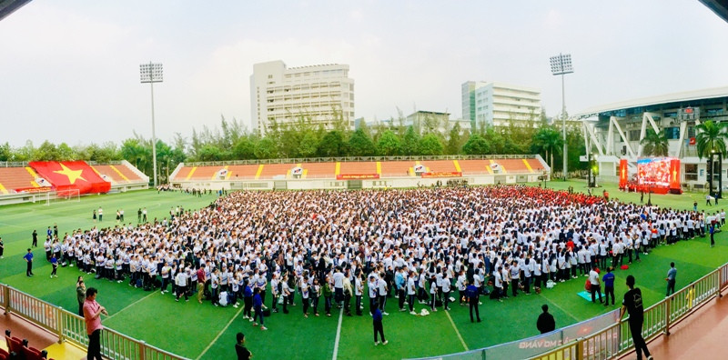 Sân vận động TDTU - nơi đội tuyển U22 VN đã có 5 buổi tập, trước giờ bóng lăn