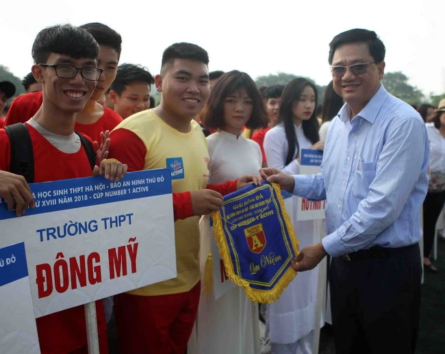 Khai mạc giải bóng đá học sinh THPT Hà Nội 2018