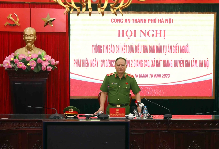 Công an TP Hà Nội thông tin vụ án.