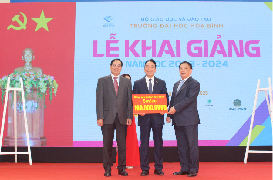 Đơn vị doanh nghiệp trao tặng học bổng cho sinh viên năm học 2023 -2024 của Trường Đại học Hòa Bình.