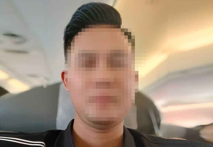 Hình ảnh nghi phạm khi bị bắt giữ.