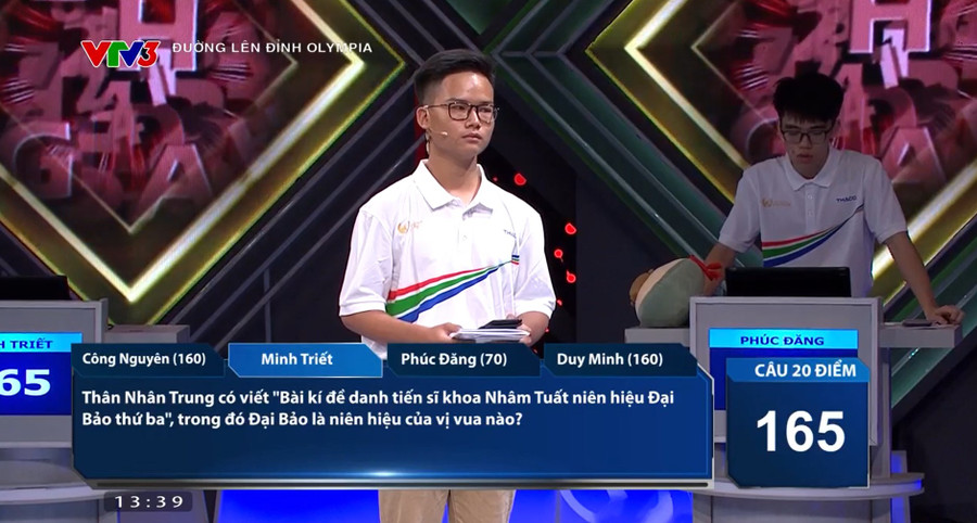 Minh Triết là người xuất sắc nhất của cuộc thi tháng.