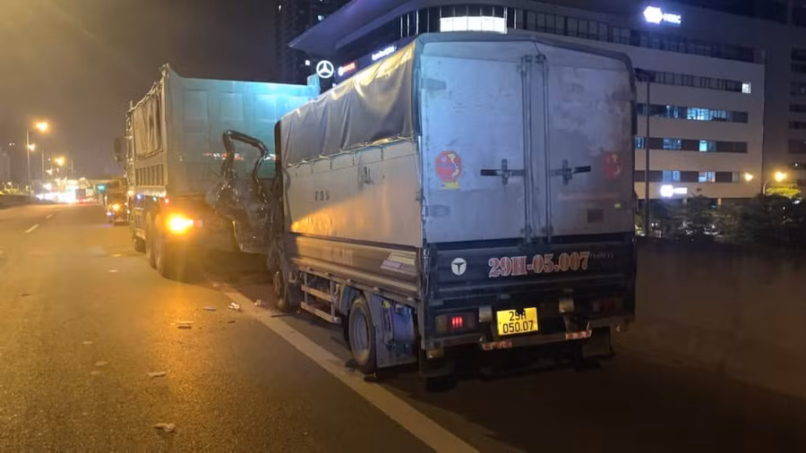 Hiện trường vụ tai nạn giao thông.