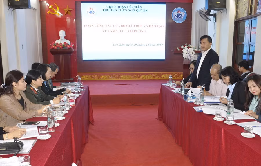 Đoàn công tác của Bộ GD&ĐT khảo sát tại Hải Phòng