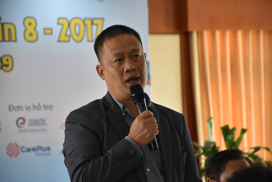 Ông Vũ Xuân Đức - Phó Tổng giám đốc Công ty Phú Mỹ Hưng - chia sẻ tại buổi họp báo