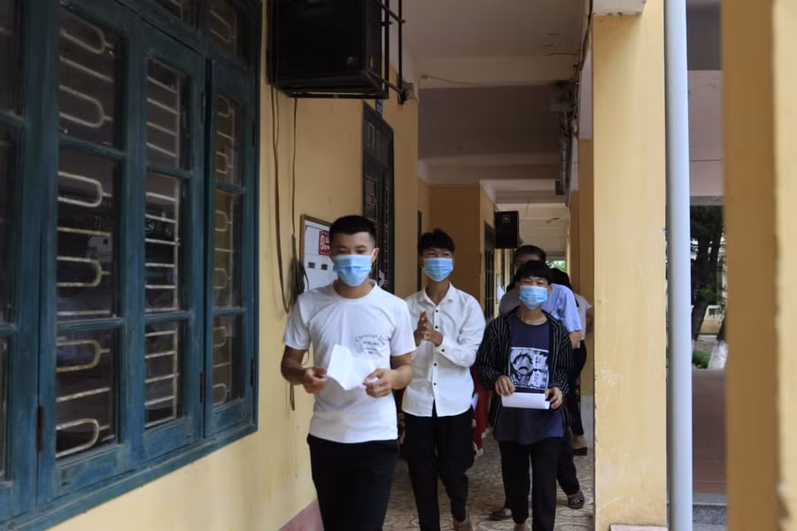 Thí sinh dự thi đảm bảo các điều kiện phòng dịch.