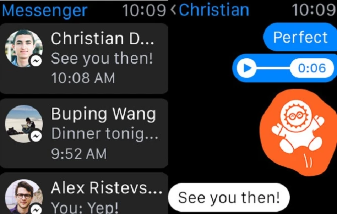 Facebook Messenger đã có mặt trên Apple Watch 
