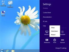 Cách Shutdown, Restart trong Windows 8 bằng bàn phím