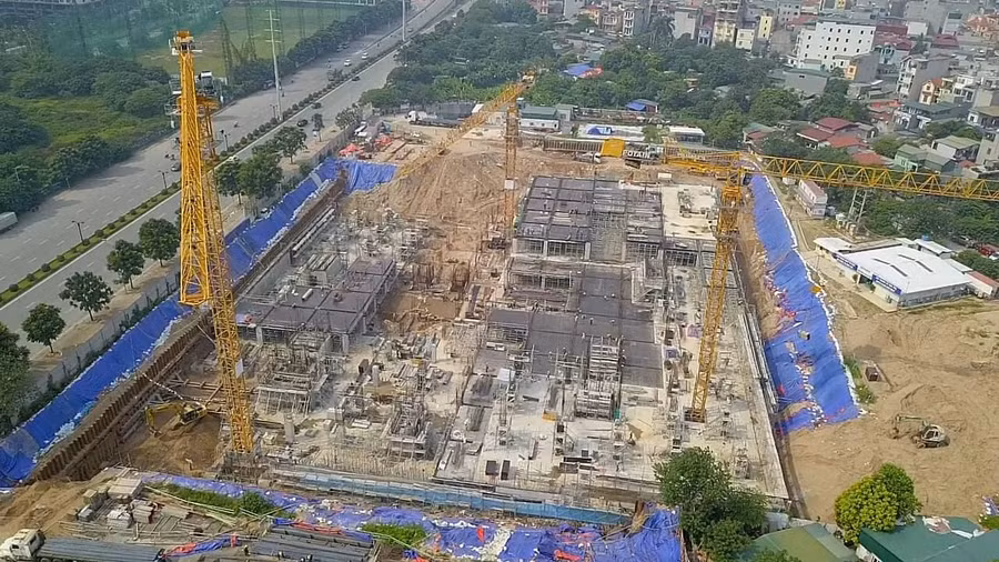 Mặc dù chưa có giấy phép xây dựng nhưng dự án Bệnh viện đa khoa tư nhân An Sinh trên địa bàn quận Nam Từ Liêm đã rầm rộ thi công và cơ bản hoàn thiện xong phần móng thô.