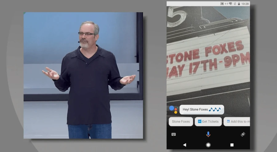 Ông Scott Huffman, Phó Chủ tịch kỹ thuật Google Assistant, giới thiệu ứng dụng tại I/O 2017