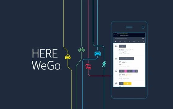 HERE Maps được thiết kế lại, đổi tên thành HERE WeGo